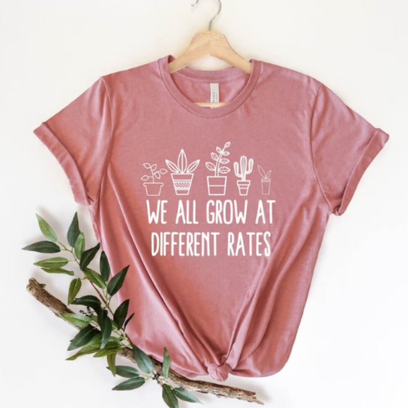 We All Grow at Different Rates Shirt Autism Aware
